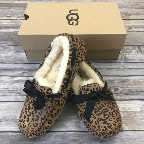 UGG Shoes - New Ugg Australia Dakota Leopard Bow Slippers